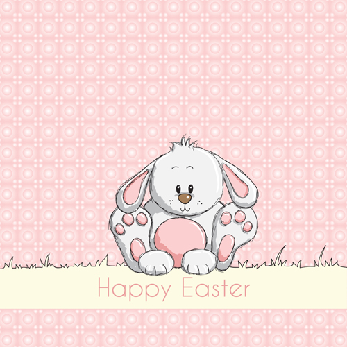 Pink style kid card designs vector 01