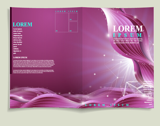 purple cover corporate brochure 