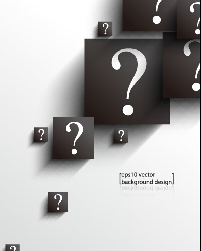 Question mark with modern background