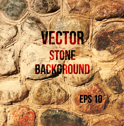 Realistic stone wall backgroud vector