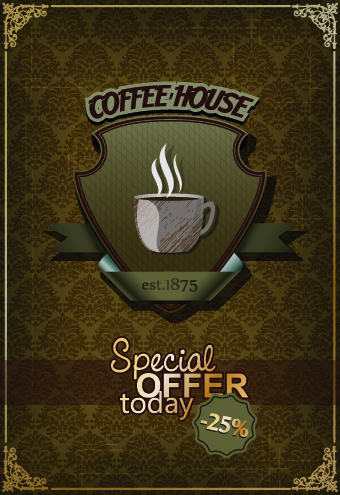 Retro cafe and restaurant menu 05
