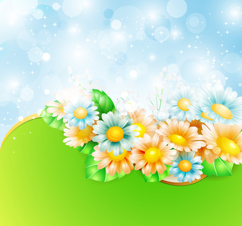 spring shiny flowers flower Creative background creative background vector background 