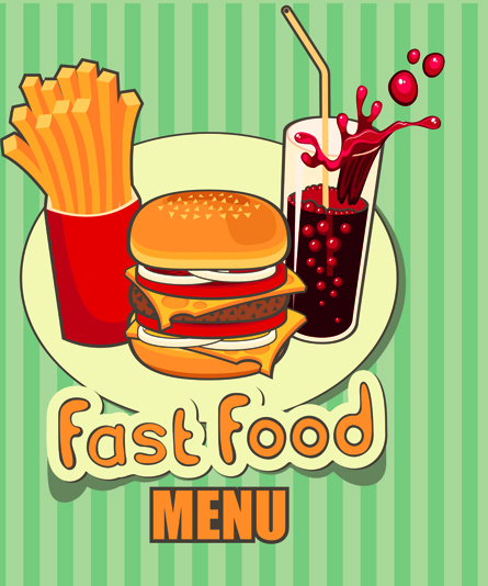 Set of Retro cover menu cafe and restaurant vector 04