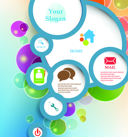 Range Circle for text Template vector background 05