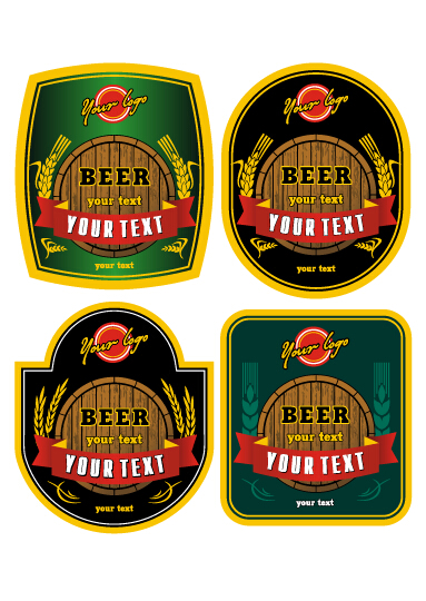 Retro style labels beer 