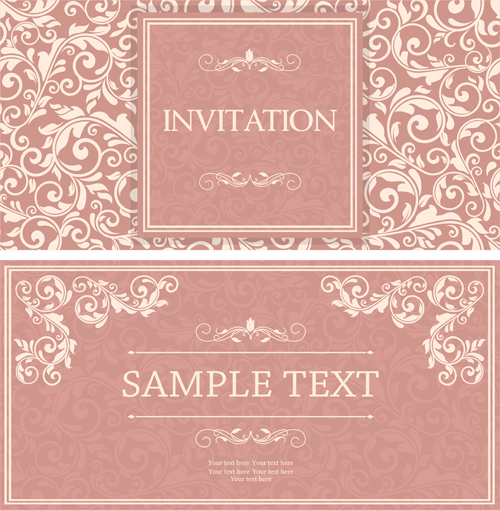 pink invitation cards invitation floral 