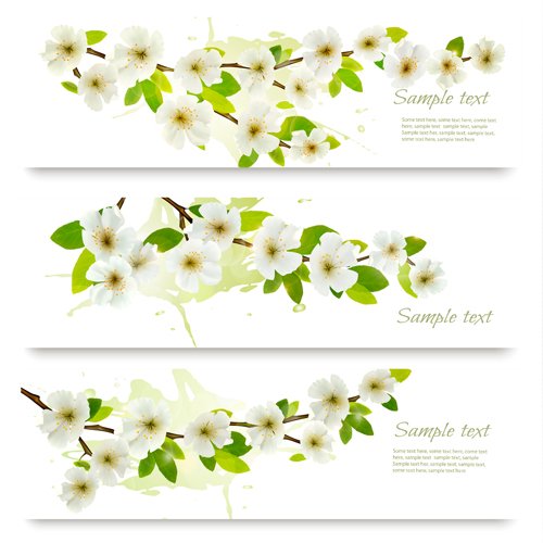 spring flower banners 
