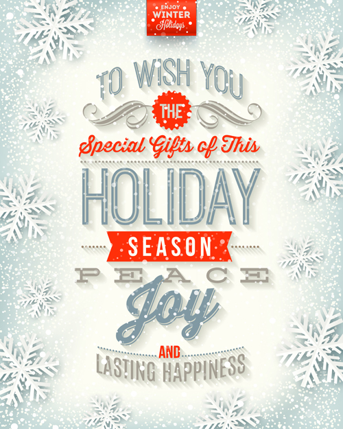 Winter snowflake holiday background vector