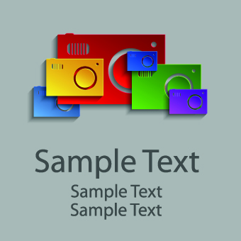 Colored elements creative background vector 02