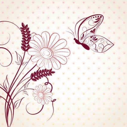 Beautiful with flower background cartoon vector Beautiful with flower background cartoon vector