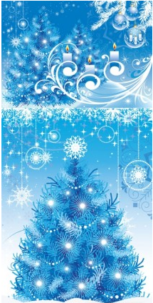 blue christmas background set vector blue christmas background set vector