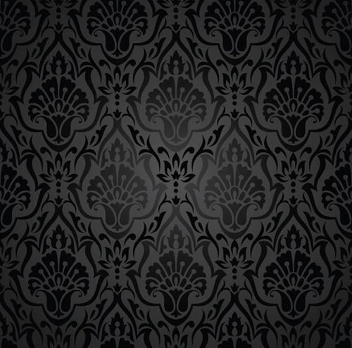 Classic Floral background vector 04