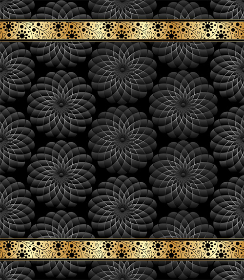 Classic Floral background vector 05
