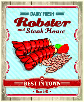 Creative Food poster design vector 04