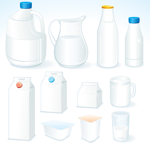 Milk Advertising theme design elements vector 01