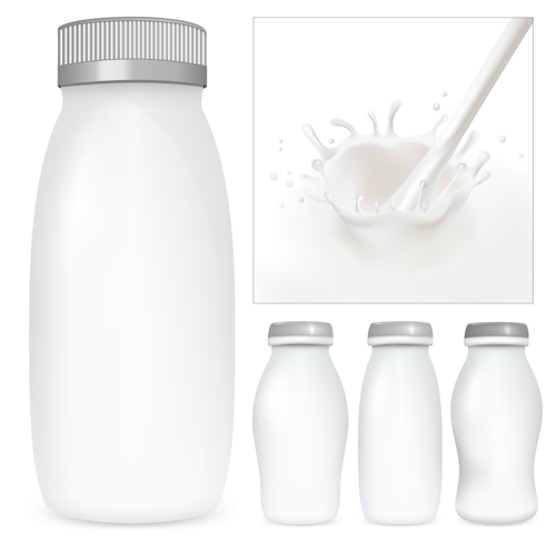 Milk Advertising theme design elements vector 02