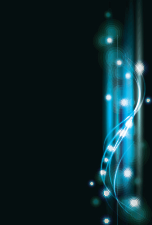 Set of Neon spectrum design vector background 03