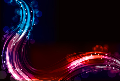 Set of Neon spectrum design vector background 05