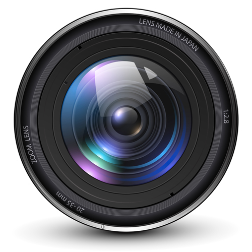 Different Photo lens design vector material 01