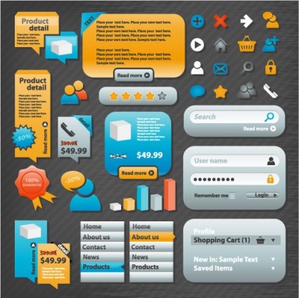 Common web design kit vector material 04 Common web design kit vector material 04