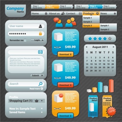 Common web design kit vector material 03 Common web design kit vector material 03