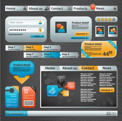 Common web design kit vector material 01 Common web design kit vector material 01