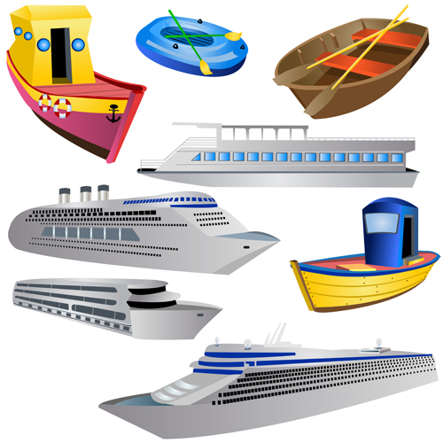 Different Traffic Tool elements vector 02