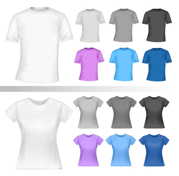Exquisite T shirt template free vector 03