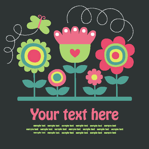 Cute child painting vector 01