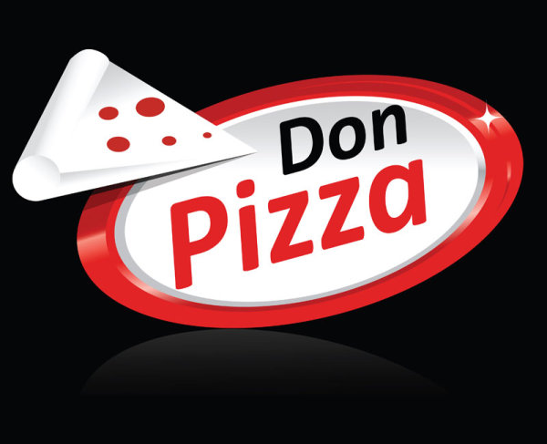 Cartoon pizza design free vector 02