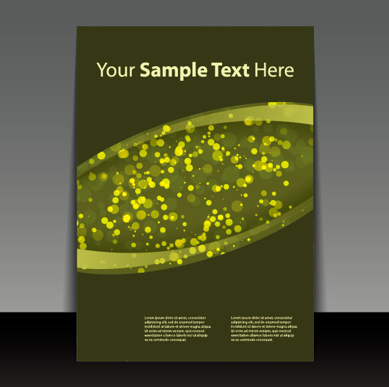 brochure cover design elements vector graphic set 02