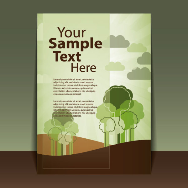 brochure cover design elements vector graphic set 03
