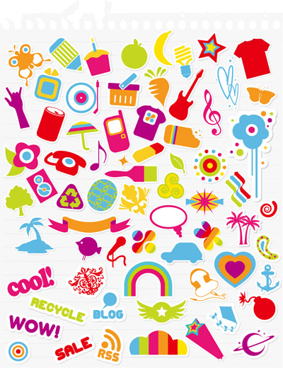 Development trend of graphic icons vector