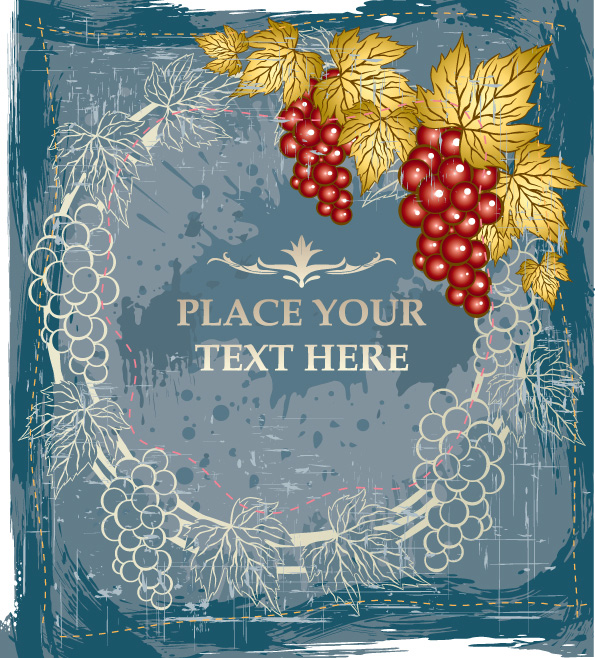 Red grape and the grape vector graphics