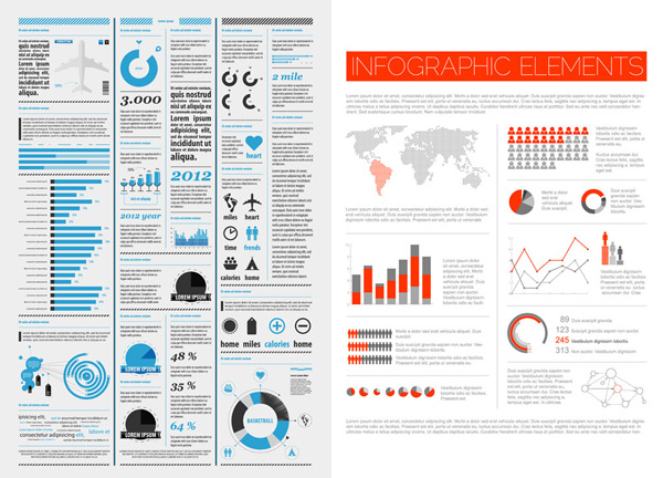 Commercial chart elements 02 vector