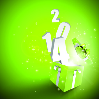 2014 Gift box vector background 01