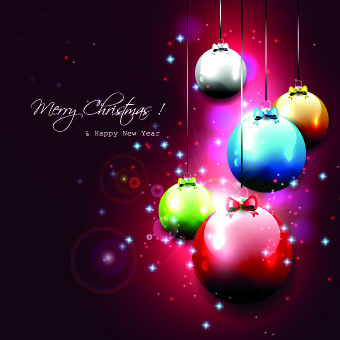 new year christmas baubles background vector background 