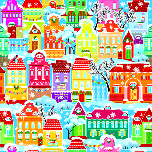 2014 New Year City vector 01
