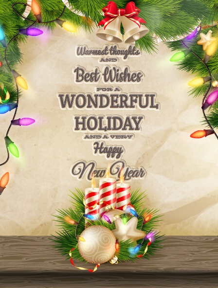 new year christmas candle background 2015 