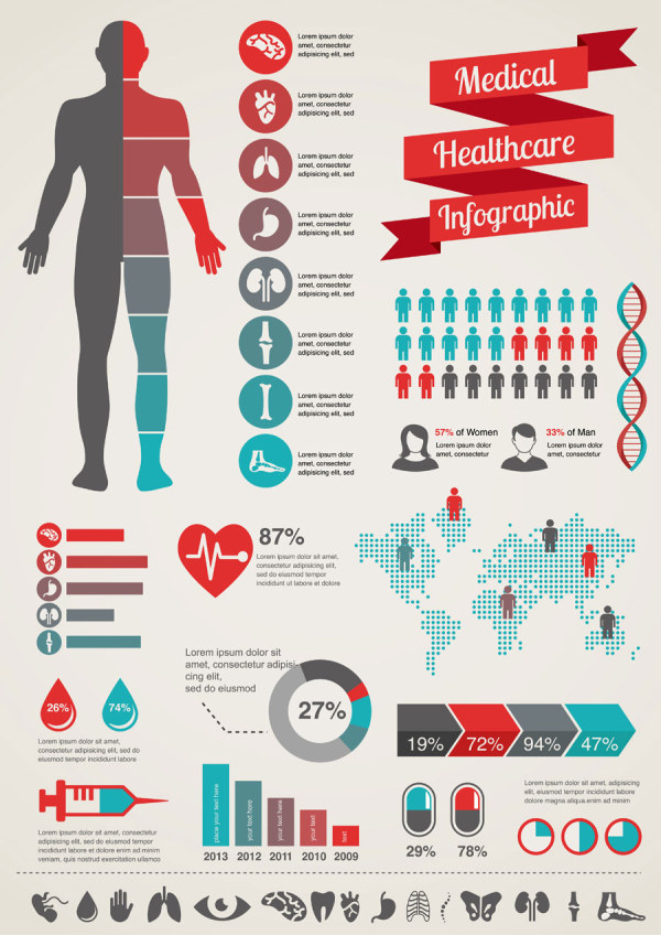 Medical infographics creative design vector 05