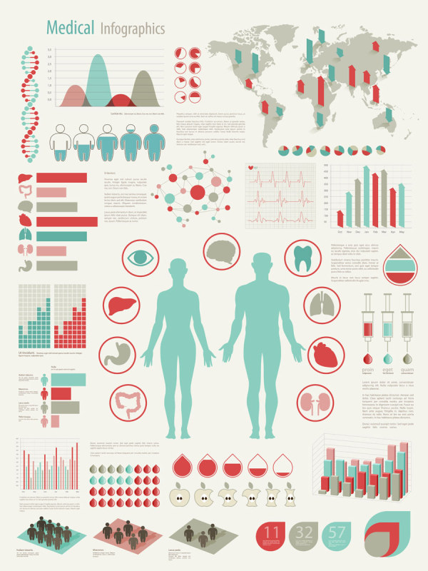 Medical infographics creative design vector 06