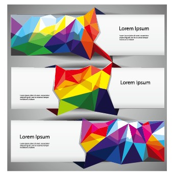 shape Colored shapes colored banners 
