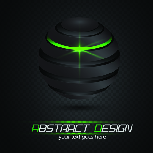 Abstract Black Backgrounds elements vector 04