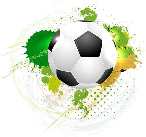 Abstract soccer art background vector 05