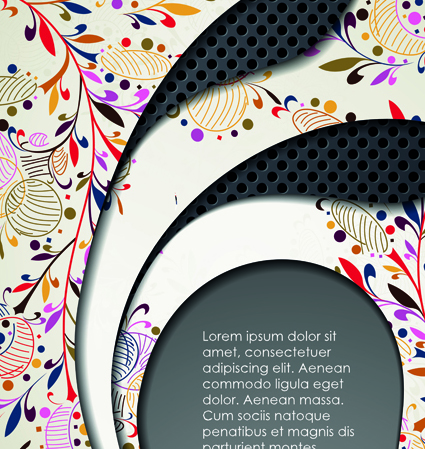 Set of Autumn multi layered background vector 05