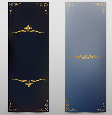 Blank banner ornate decor vector 03