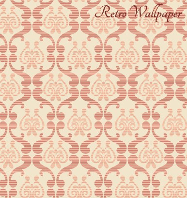 Blurs retro floral pattern vector
