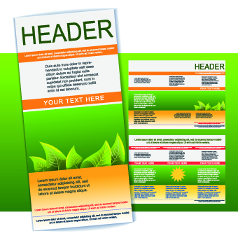 Booklet flyer cover design vector set 02