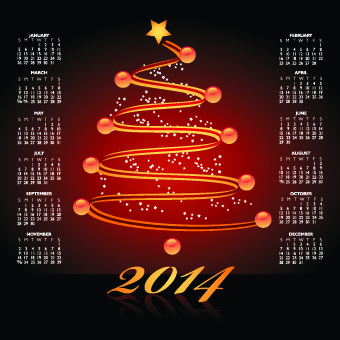 Calendar 2014 vector huge collection 129