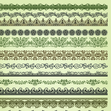 Set of Calligraphic vintage Borders and label vector 02